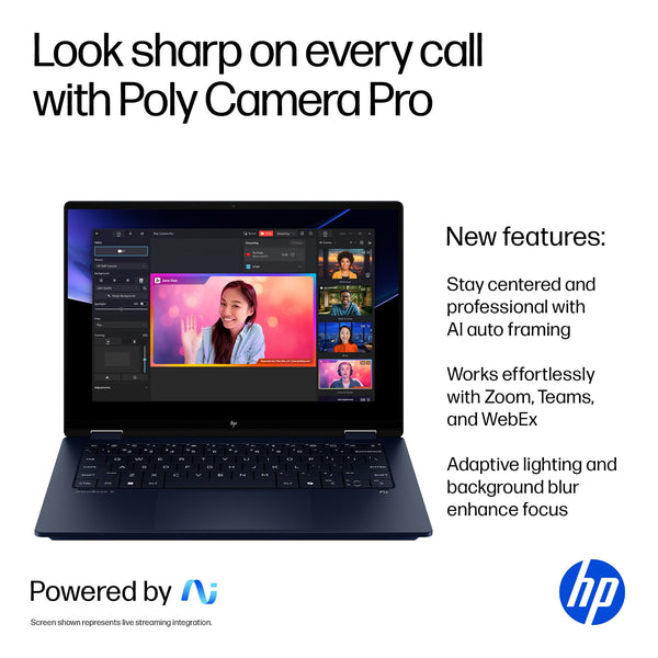 HP - OmniBook X Flip 2-in-1 - 14" 2K Touch-Screen Laptop - Intel Core Ultra 7 256V 2024 - 16GB Memory - 1TB SSD - Copilot+ PC - Atmospheric Blue