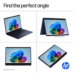 HP - OmniBook X Flip 2-in-1 - 14" 2K Touch-Screen Laptop - Intel Core Ultra 7 256V 2024 - 16GB Memory - 1TB SSD - Copilot+ PC - Atmospheric Blue