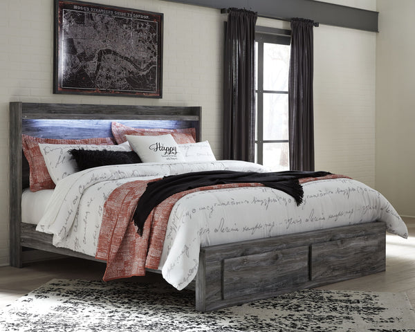 Baystorm - Panel Bedroom Set - Gray #2pc.bed,chest #queen|king #2drawers