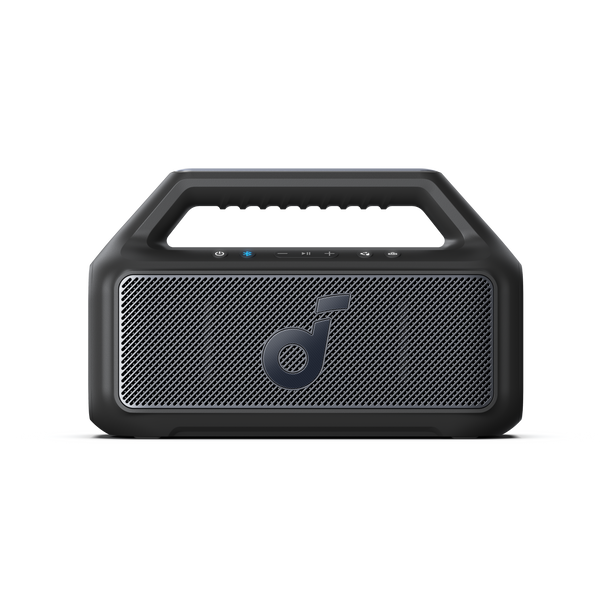 Soundcore - de Anker Boom 2 Altavoz Bluetooth flotante e impermeable IPX7 de 80 W con subwoofer, BassUp 2.0 y efectos de luz RGB personalizados - Negro