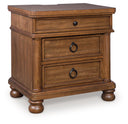 Rowlenstown - Three Drawer Night Stand #lightbrown