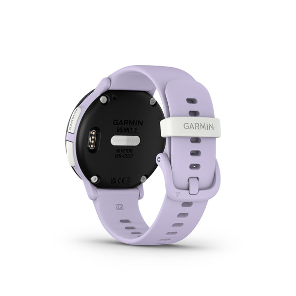 Garmin - Bounce 2 GPS Kids Smartwatch 43mm Fiber-reinforced polymer - Light Purple - (2025)