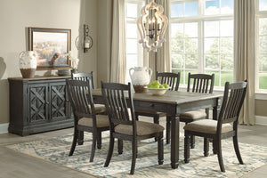 Tyler Creek - Dining Table Set #8pc.table,6sidechairs,server