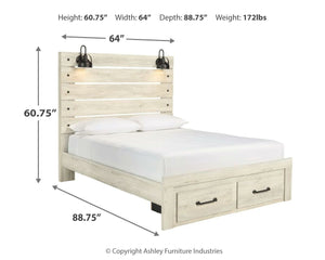 Cambeck - Panel Bed #queen #2drawers