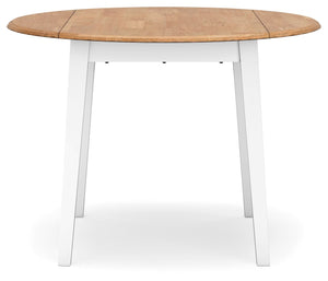 Gesthaven - Round Dining Room Drop Leaf Table #white