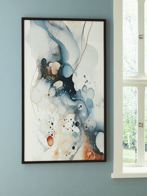 Foxenburg - Arte de pared - Azul / Ámbar / Blanco
