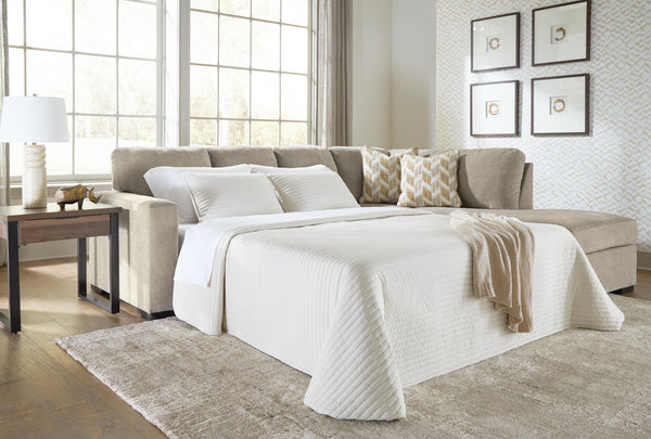 Bridgepoint - Sleeper Sectional #beige #2pc.rightarmfacingcornerchaisesleepersectional