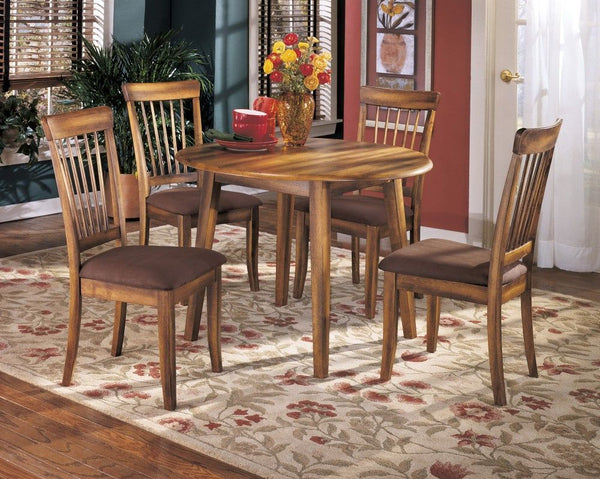 Berringer - Drop Leaf Table Set #5pc.table,4chairs