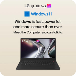 LG - gram Book 15" 2K Touchscreen Laptop - Intel Core Ultra 5 Processor 115U - 16GB RAM - 512GB SSD - Black