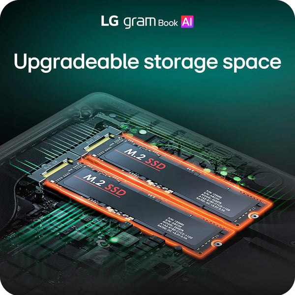 LG - gram Book 15" 2K Touchscreen Laptop - Intel Core Ultra 5 Processor 115U - 16GB RAM - 512GB SSD - Black