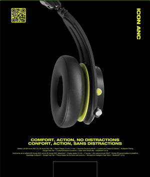 Skullcandy - Icon ANC Over-the-Ear Noise Canceling Wireless Headphones - Black