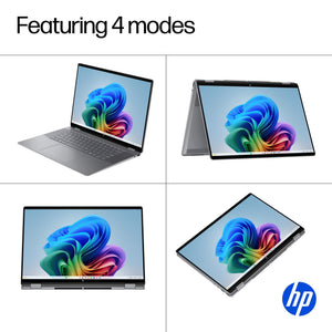 HP - OmniBook X Flip 2-in-1 - 16" 2K Touch-Screen Laptop - AMD Ryzen AI 5 340 (2025) - 16GB Memory - 512GB SSD - Copilot+ PC - Meteor Silver