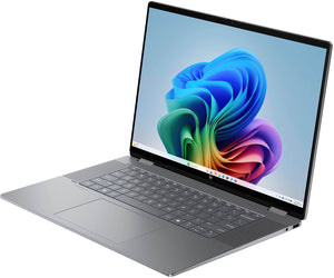 HP - OmniBook X Flip 2-in-1 - 16" 2K Touch-Screen Laptop - AMD Ryzen AI 5 340 (2025) - 16GB Memory - 512GB SSD - Copilot+ PC - Meteor Silver
