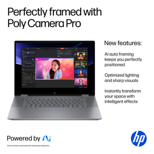 HP - OmniBook X Flip 2-in-1 - 16" 2K Touch-Screen Laptop - AMD Ryzen AI 5 340 (2025) - 16GB Memory - 512GB SSD - Copilot+ PC - Meteor Silver