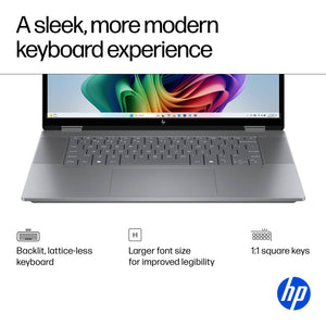 HP - OmniBook X Flip 2-in-1 - 16" 2K Touch-Screen Laptop - AMD Ryzen AI 5 340 (2025) - 16GB Memory - 512GB SSD - Copilot+ PC - Meteor Silver