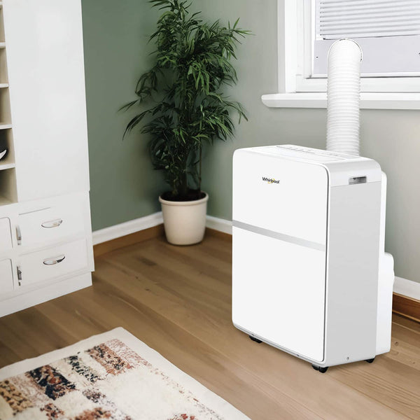 Whirlpool - 200 Sq. Ft. 8,000 BTU Portable Air Conditioner - White