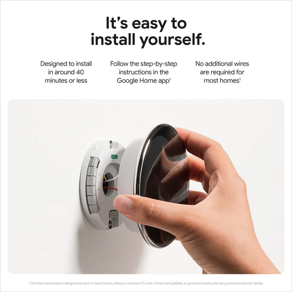 Google - Nest Learning Thermostat (4th gen) with Nest Temperature Sensor (2nd gen) - Polished Silver