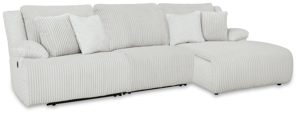 Top Tier - 3 Piece Reclining Sectional #darkbrown #3pc.rightarmfacingpressbackchaiseandarmlessreclinersectional