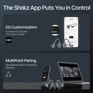 Shokz - OpenRun Pro 2 Wireless Bone Conduction Open-Ear Bluetooth Sports Headphones - Black