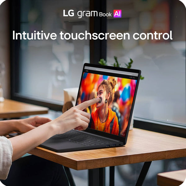 LG - gram Book 16" Copilot+ PC Touchscreen Laptop with AMD Ryzen AI 7 445 -16GB RAM -1TB SSD - Titan Black