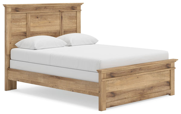 Makidern - Panel Bed #lightbrown #queen