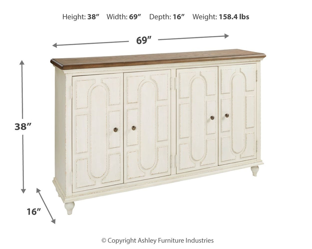 Roranville - Gabinete decorativo - Blanco antiguo