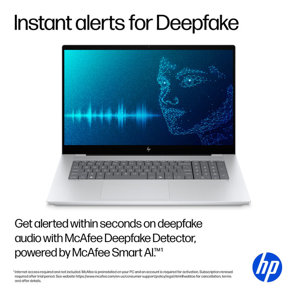 HP - OmniBook X - 17.3" FHD Touch-Screen Laptop - Intel Core Ultra 7 256V (2024) - 16GB Memory - 1TB SSD - Copilot+ PC - Glacier Silver