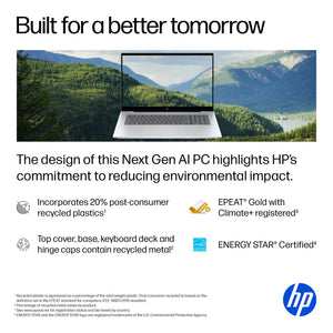 HP - OmniBook X - 17.3" FHD Touch-Screen Laptop - Intel Core Ultra 7 256V (2024) - 16GB Memory - 1TB SSD - Copilot+ PC - Glacier Silver