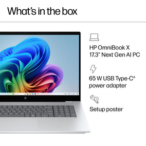 HP - OmniBook X - 17.3" FHD Touch-Screen Laptop - Intel Core Ultra 7 256V (2024) - 16GB Memory - 1TB SSD - Copilot+ PC - Glacier Silver