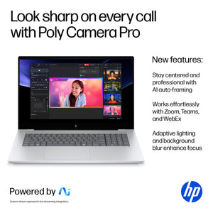 HP - OmniBook X - 17.3" FHD Touch-Screen Laptop - Intel Core Ultra 7 256V (2024) - 16GB Memory - 1TB SSD - Copilot+ PC - Glacier Silver