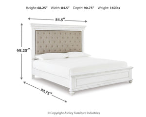 Kanwyn - Upholstered Panel Bed #king #none