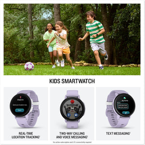 Garmin - Bounce 2 GPS Kids Smartwatch 43mm Fiber-reinforced polymer - Light Purple - (2025)