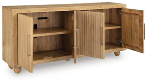Niam - Gabinete de acento - Beige claro antiguo