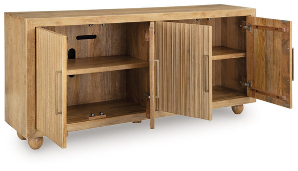 Niam - Gabinete de acento - Beige claro antiguo