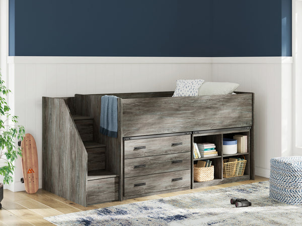 Frandern - Loft Bed #bookcase,drawers