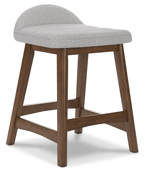 Lyncott - Upholstered Barstool (Set of 2) #lightgray