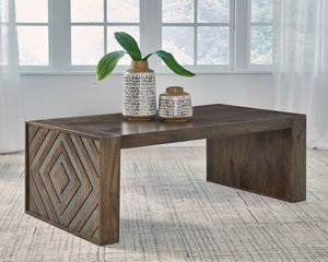 Dreggan - Mesa de centro rectangular - Marrón