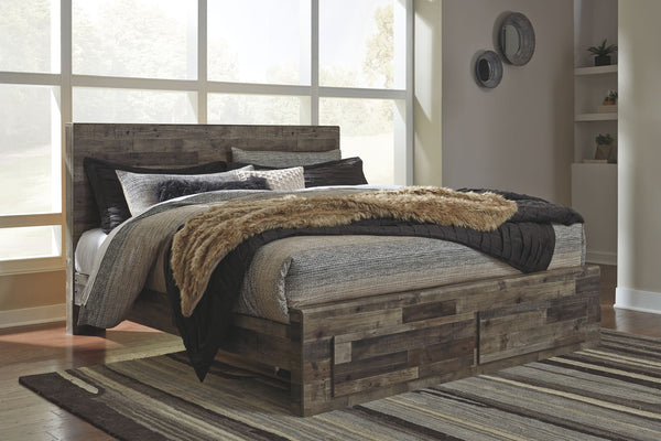 Derekson - Panel Bedroom Set #6pc.bed,dresser,mirror,chest,2nightstands|4pc.bed,dresser,mirror,chest|5pc.bed,dresser,mirror,2nightstands|3pc.bed,dresser,mirror #king #2drawers