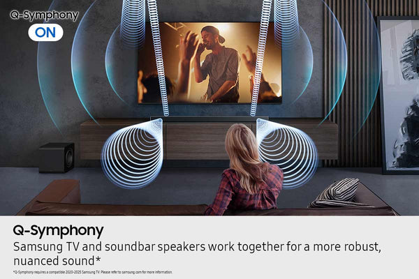 Samsung - Q-series HW-Q600F ATMOS 3.1.2 Ch Soundbar with Subwoofer - Titan Black