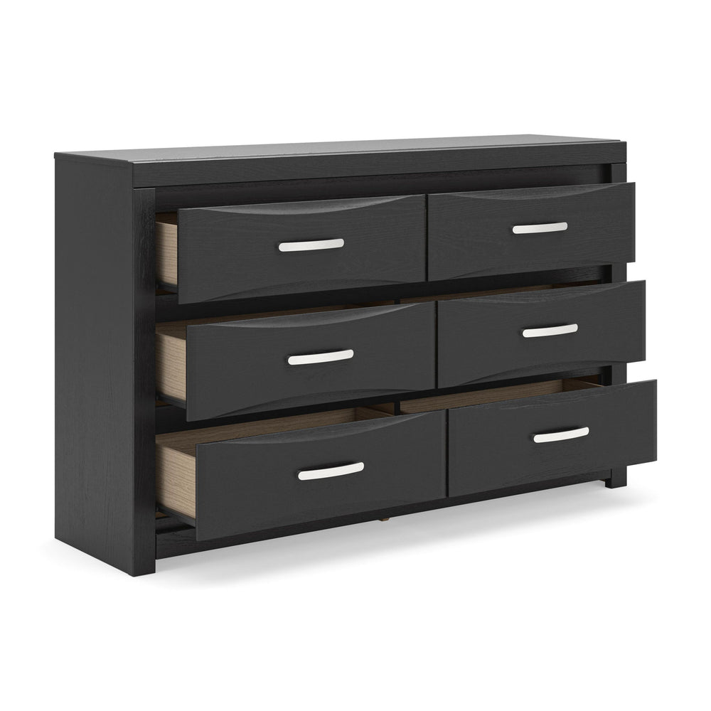 Stabotta - Six Drawer Dresser - Black