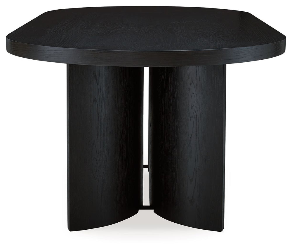 Rowanbeck - Mesa de comedor ovalada - Negra