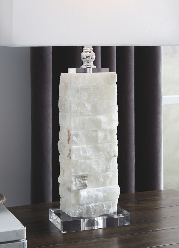 Malise - Lámpara de Mesa Alabastro - Blanca