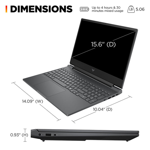 HP - Victus 15.6" 144Hz Full HD Gaming Laptop - Intel Core i5 13420H 2023 - 8GB Memory - NVIDIA GeForce RTX 3050 - 512GB SSD - Mica Silver