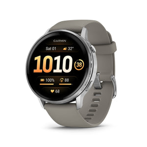 Garmin - Venu 4 GPS Smartwatch 45 mm Fiber-reinforced polymer - Silver - (2025)
