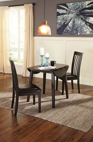 Hammis - Round Dining Table Set #3pc.table,2chairs