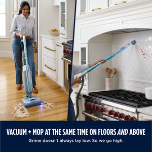 Shark - AquaReach Cordless Vacuum and Mop, with Extendable Reach Wand - Blue