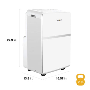 Whirlpool - 200 Sq. Ft. 8,000 BTU Portable Air Conditioner - White