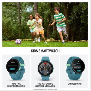 Garmin - Bounce 2 GPS Kids Smartwatch 43mm Fiber-reinforced polymer - Turquoise - (2025)