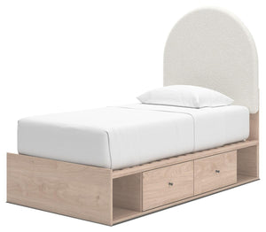 Arloster - Upholstered Panel Bed #twin #2underbedstorageunits