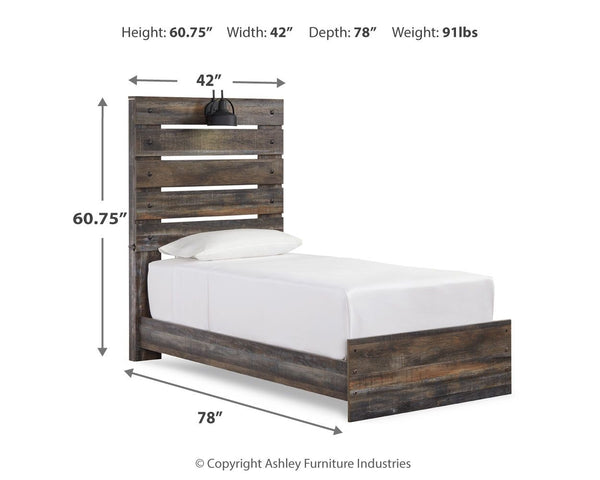 Drystan - Panel Bed #twin #none